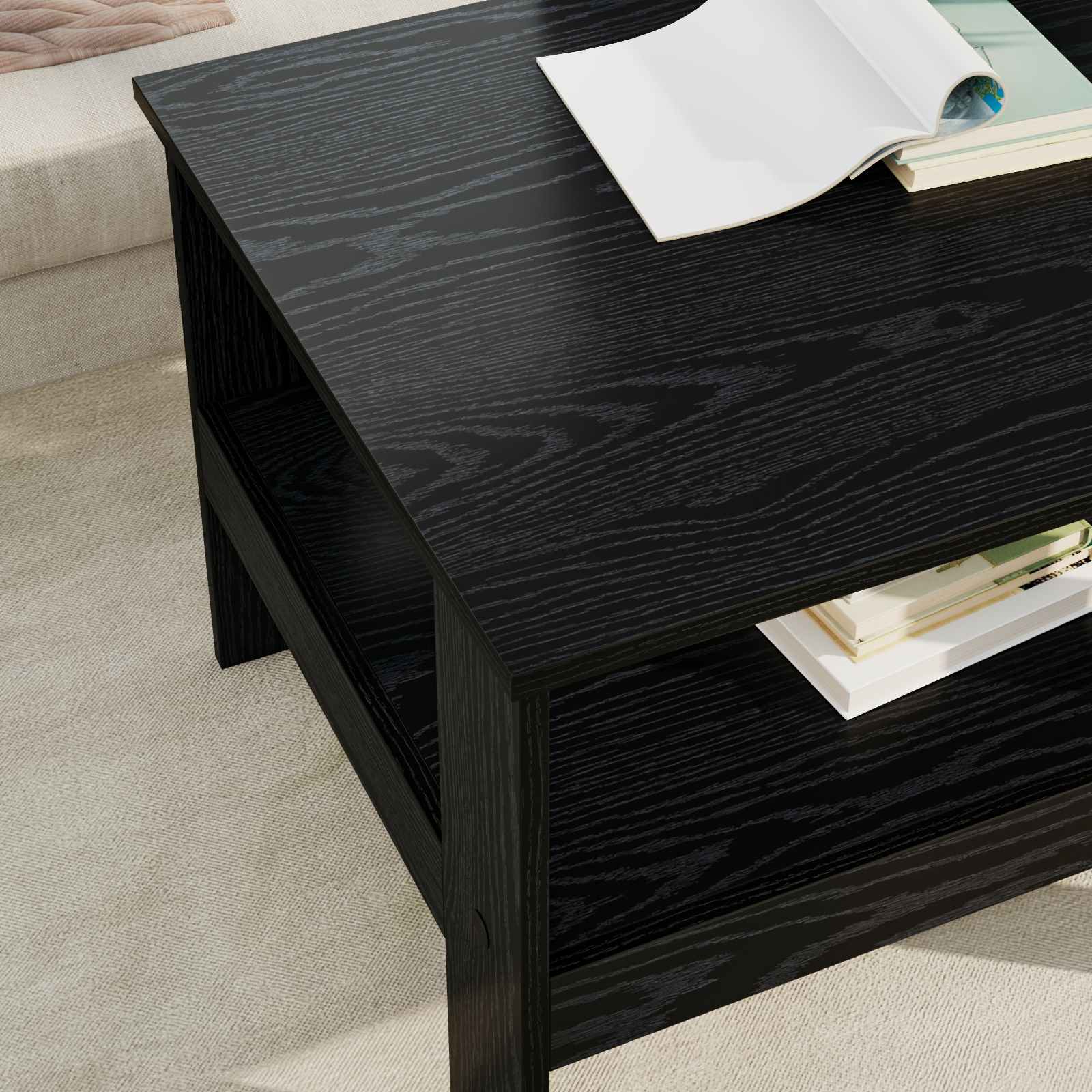 Tavolino da salotto Rovere Nero 57 x 55 x 45 cm