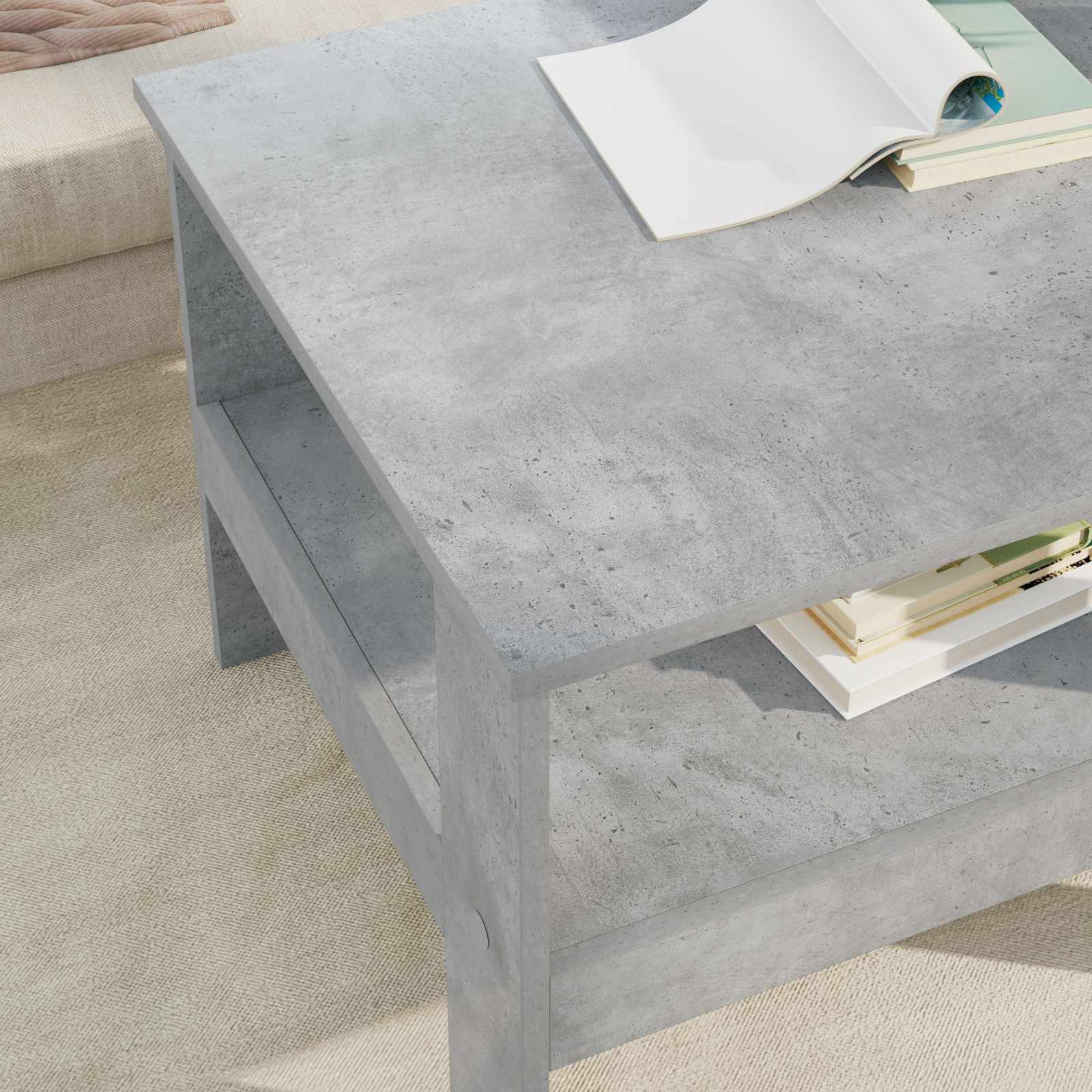 Tavolino da salotto Grigio cemento 57 x 55 x 45 cm