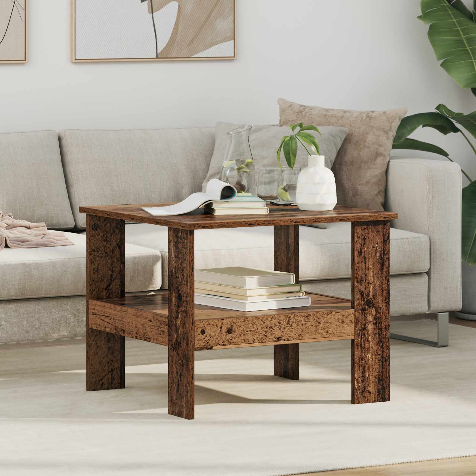 Tavolino da salotto Legno vecchio 57 x 55 x 45 cm