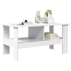 Tavolino da salotto Bianco 90 x 50 x 45 cm Legno multistrato