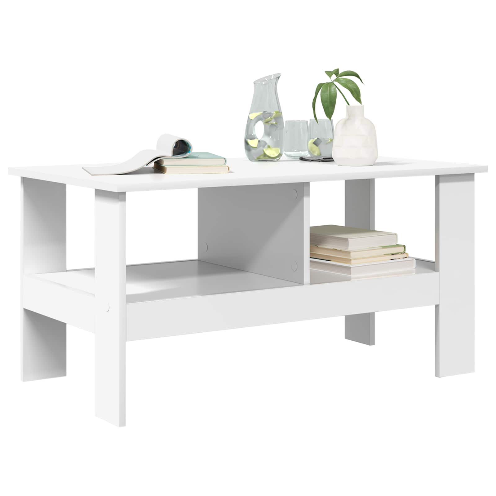 Tavolino da salotto Bianco 90 x 50 x 45 cm Legno multistrato