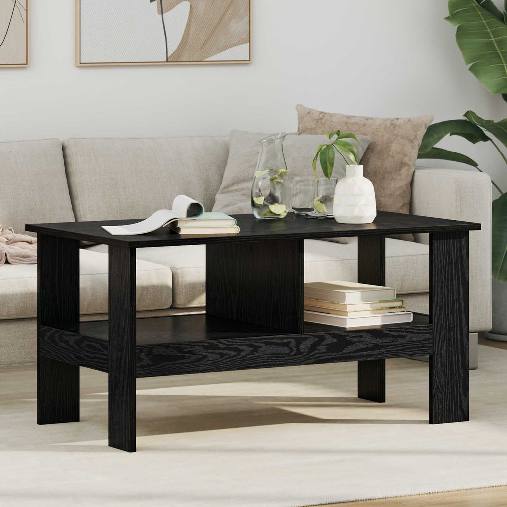 Tavolino da salotto Rovere Nero 90 x 50 x 45 cm