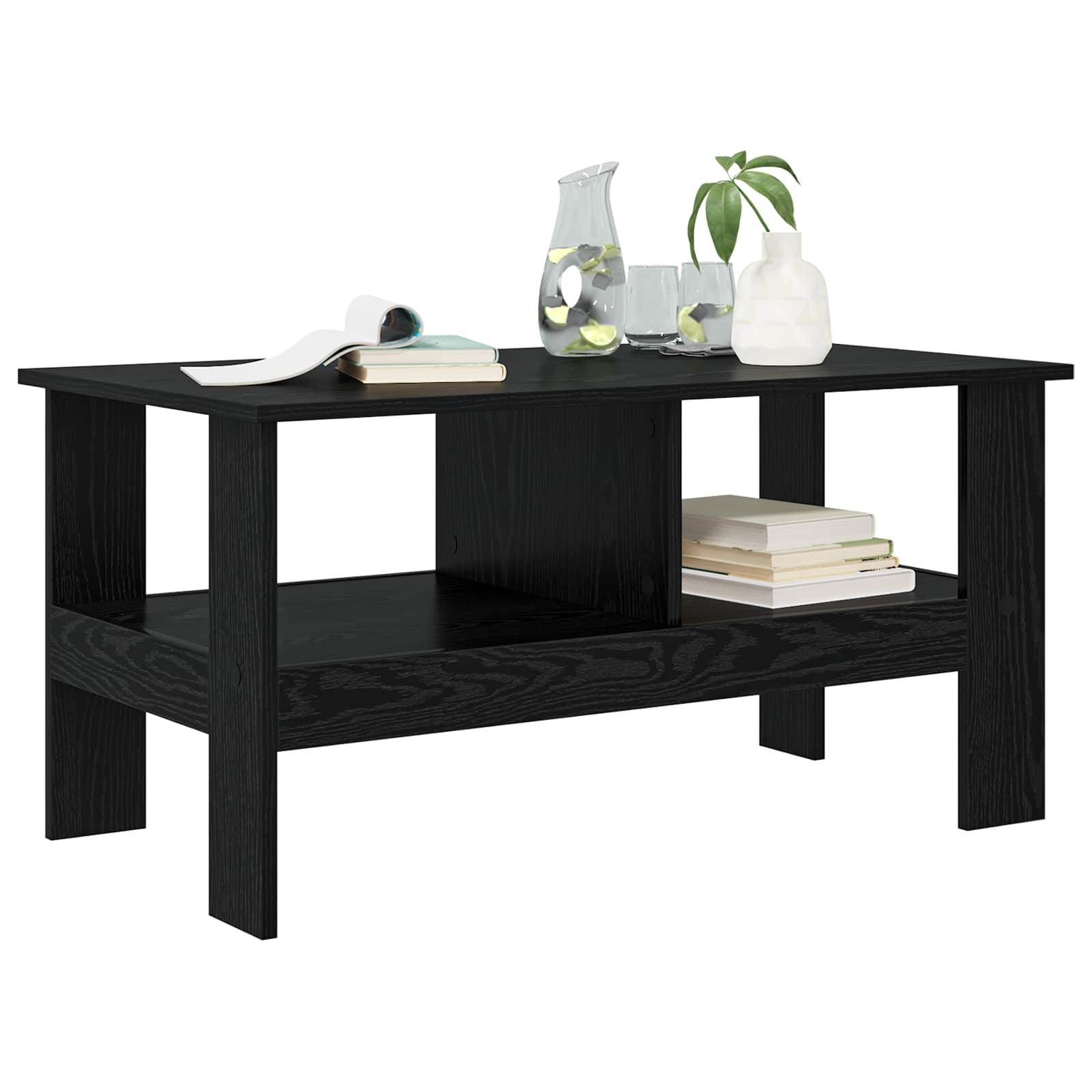 Tavolino da salotto Rovere Nero 90 x 50 x 45 cm