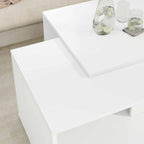 Set di Tavolini da Caffè 2 pcs Bianco Legno multistrato