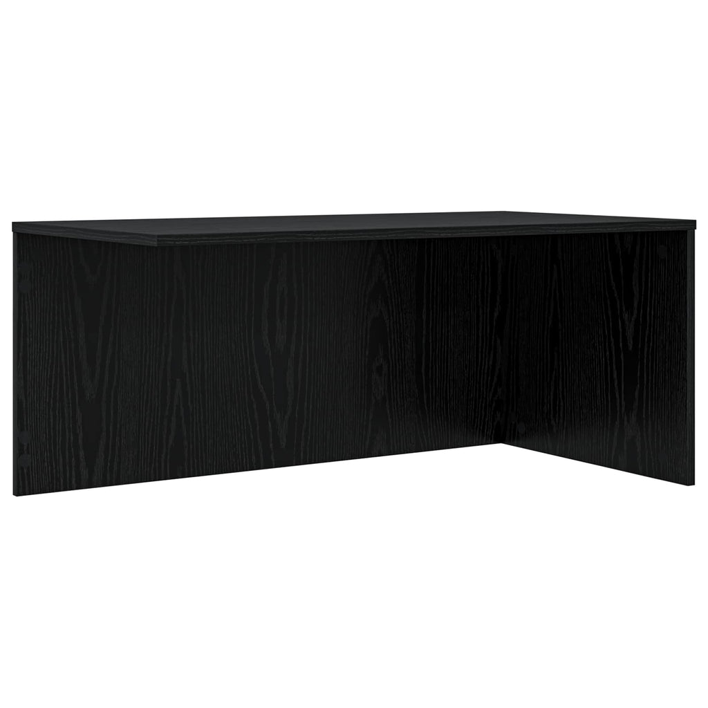Set di Tavolini da Caffè 2 pcs Rovere Nero Legno multistrato