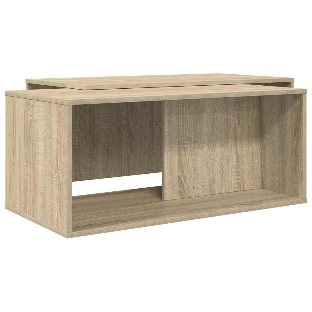 Set di Tavolini da Caffè 2 pcs Rovere Sonoma Legno multistrato