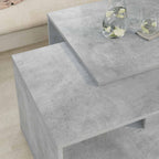 Set di Tavolini da Caffè 2 pcs Grigio cemento Legno multistrato
