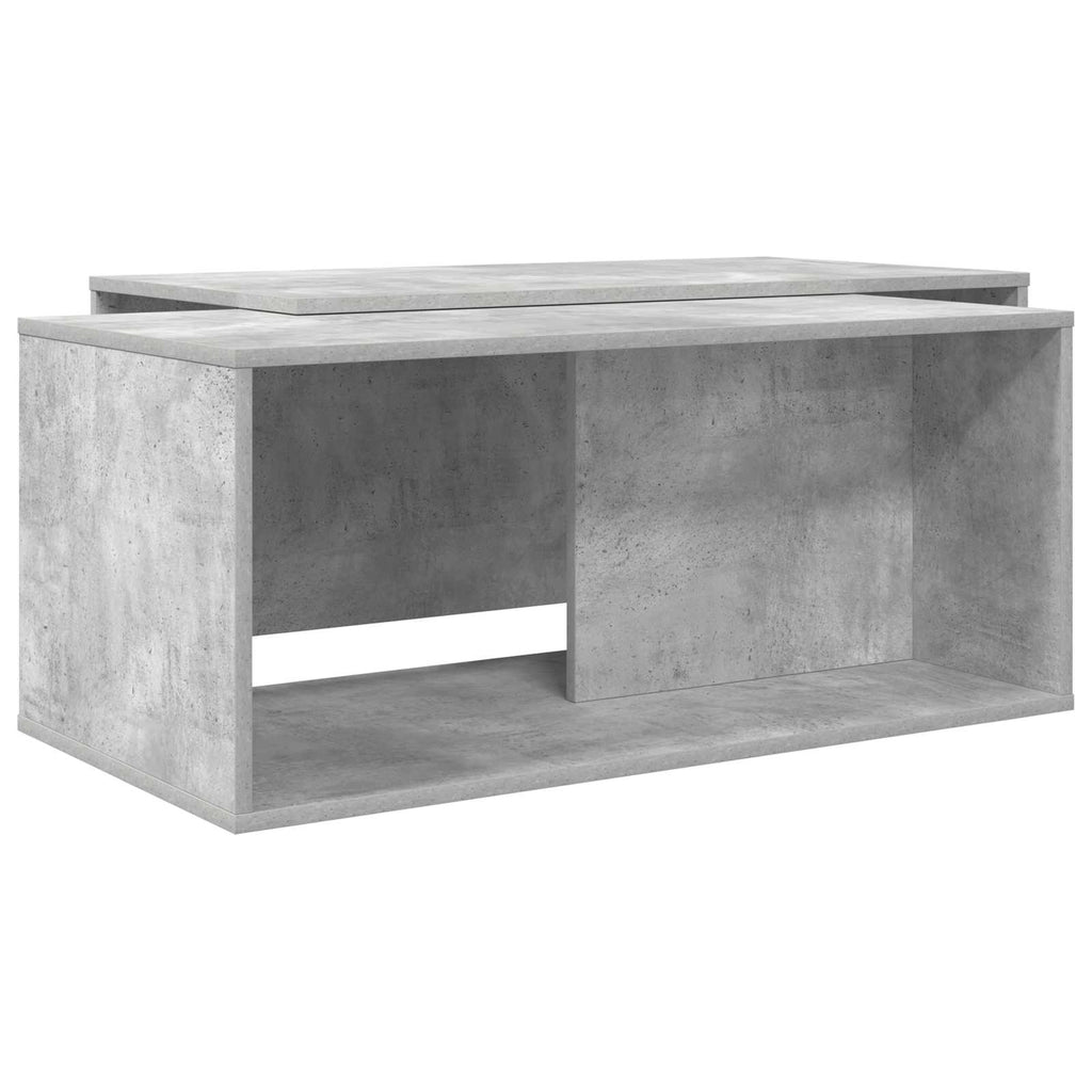 Set di Tavolini da Caffè 2 pcs Grigio cemento Legno multistrato