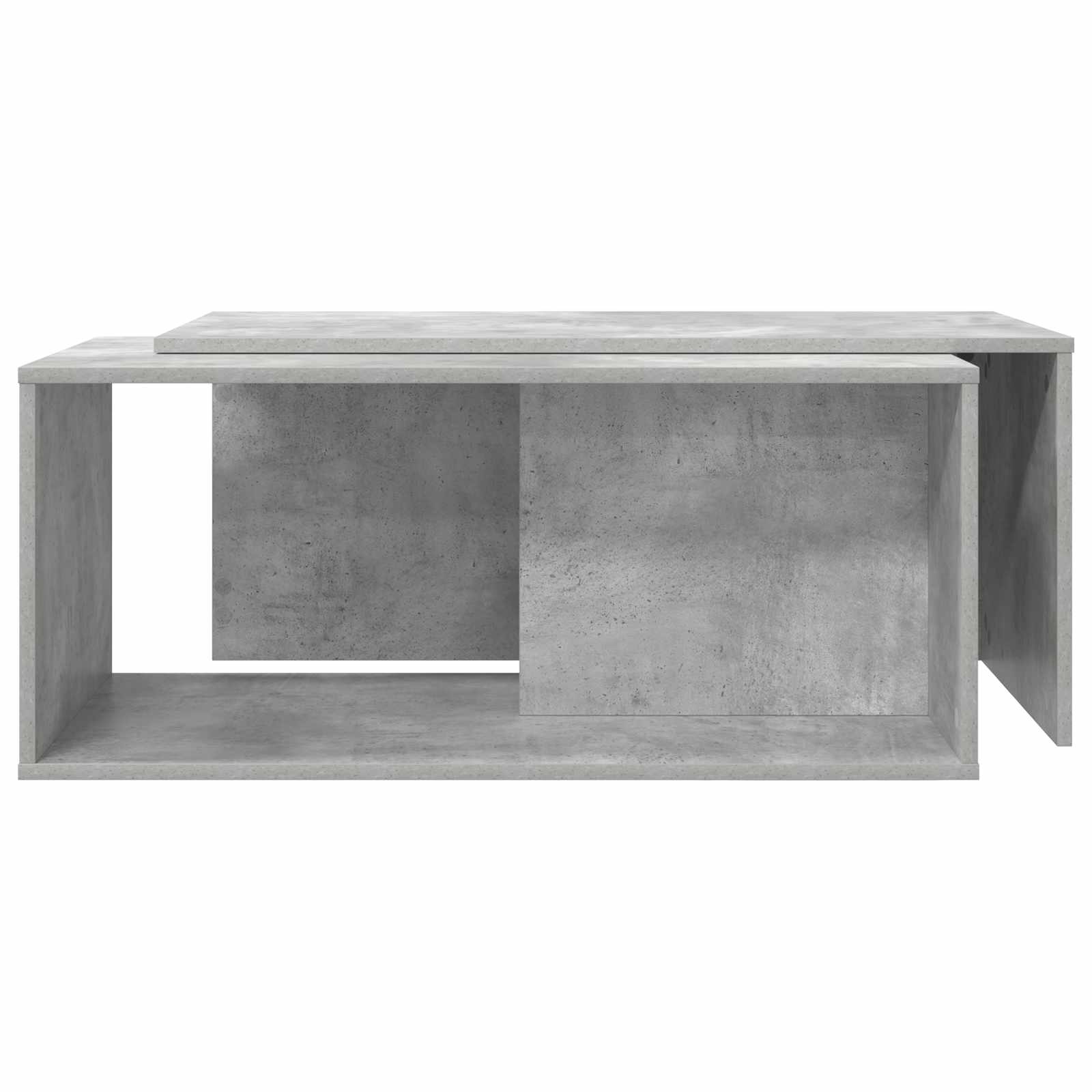 Set di Tavolini da Caffè 2 pcs Grigio cemento Legno multistrato