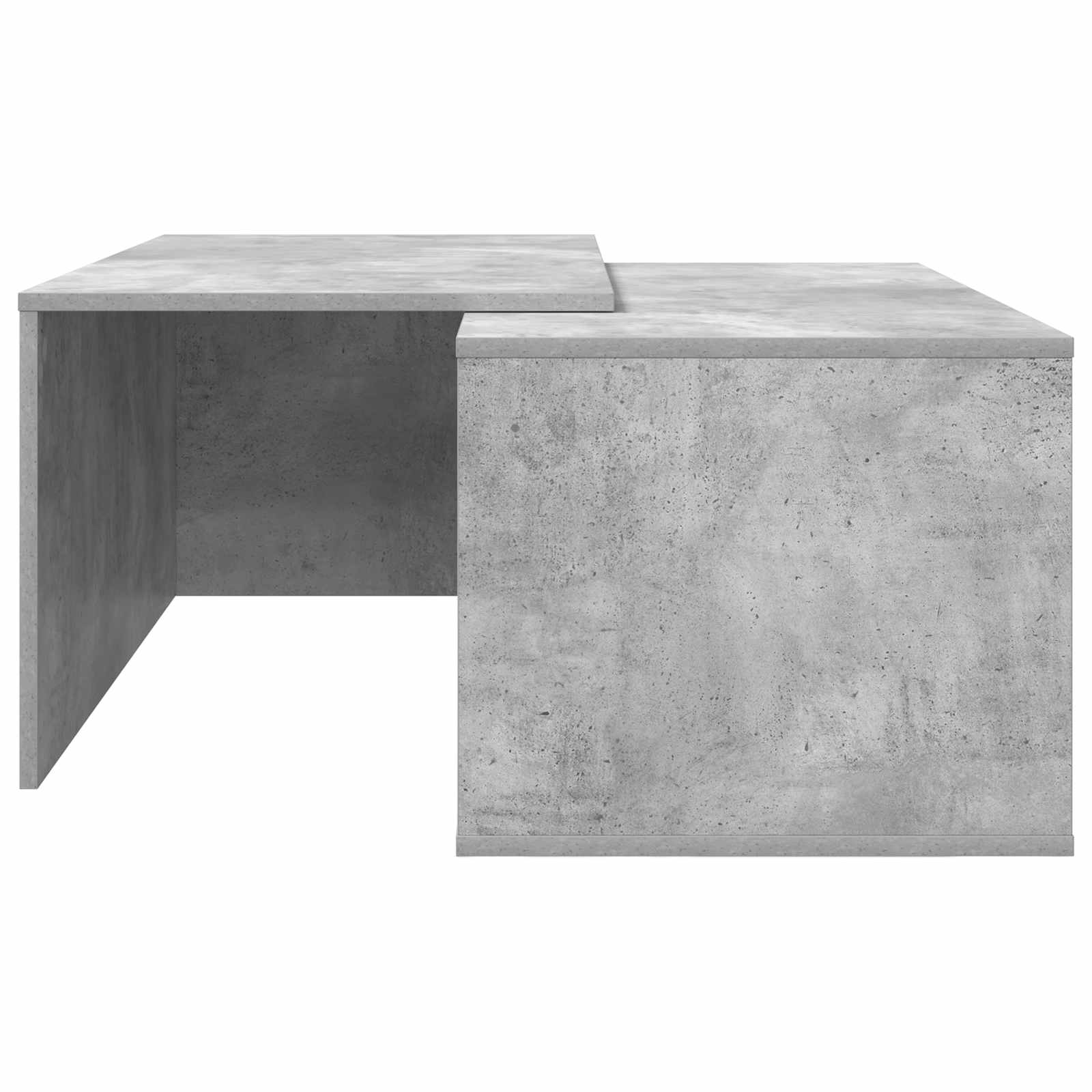 Set di Tavolini da Caffè 2 pcs Grigio cemento Legno multistrato