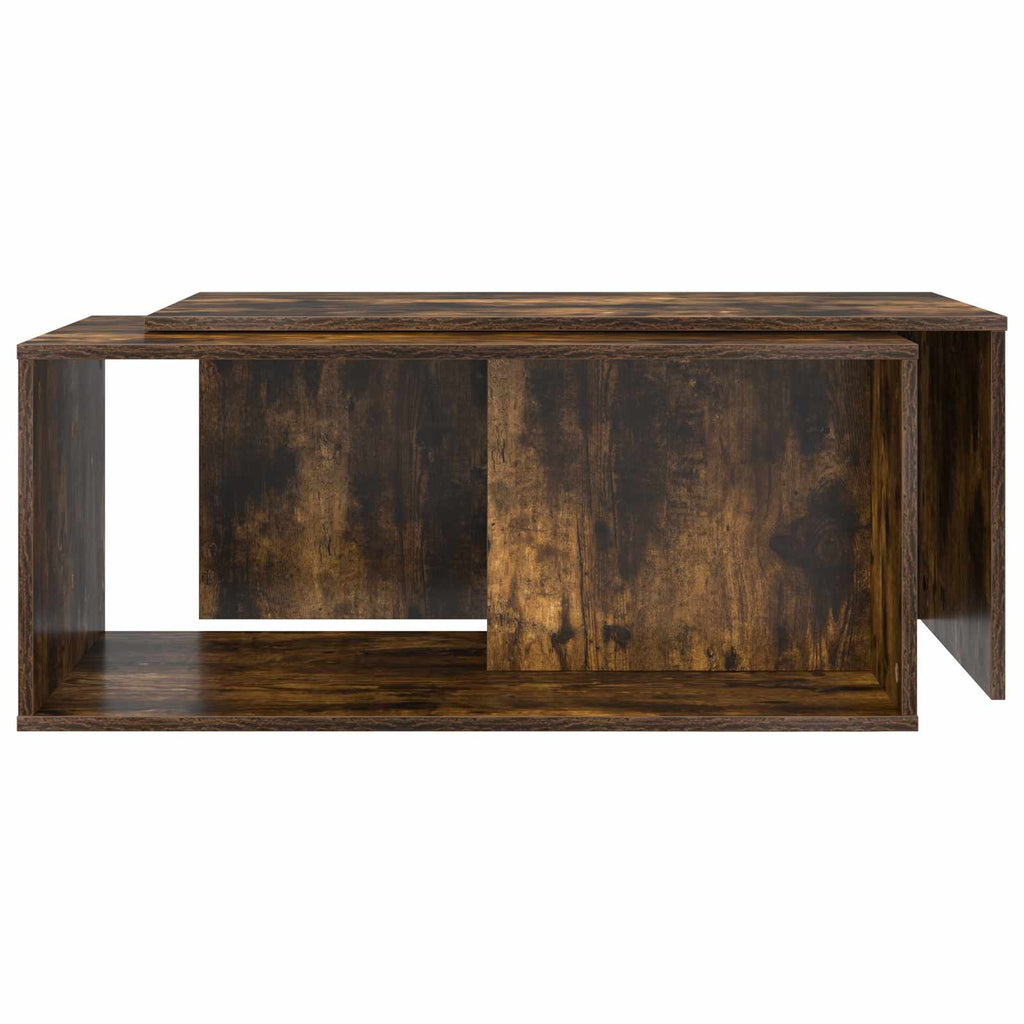 Set di Tavolini da Caffè 2 pcs Rovere fumé Legno multistrato