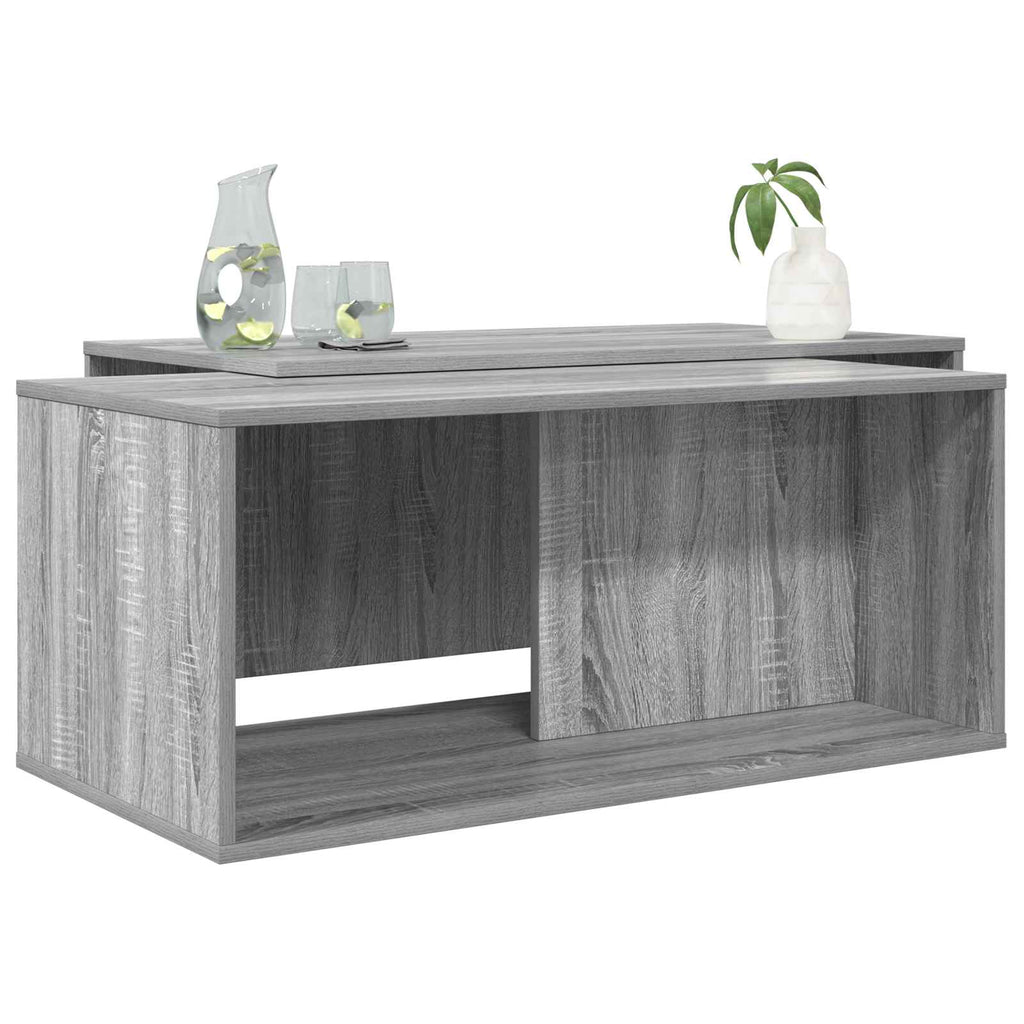 Set di Tavolini da Caffè 2 pcs Grigio Sonoma Legno multistrato