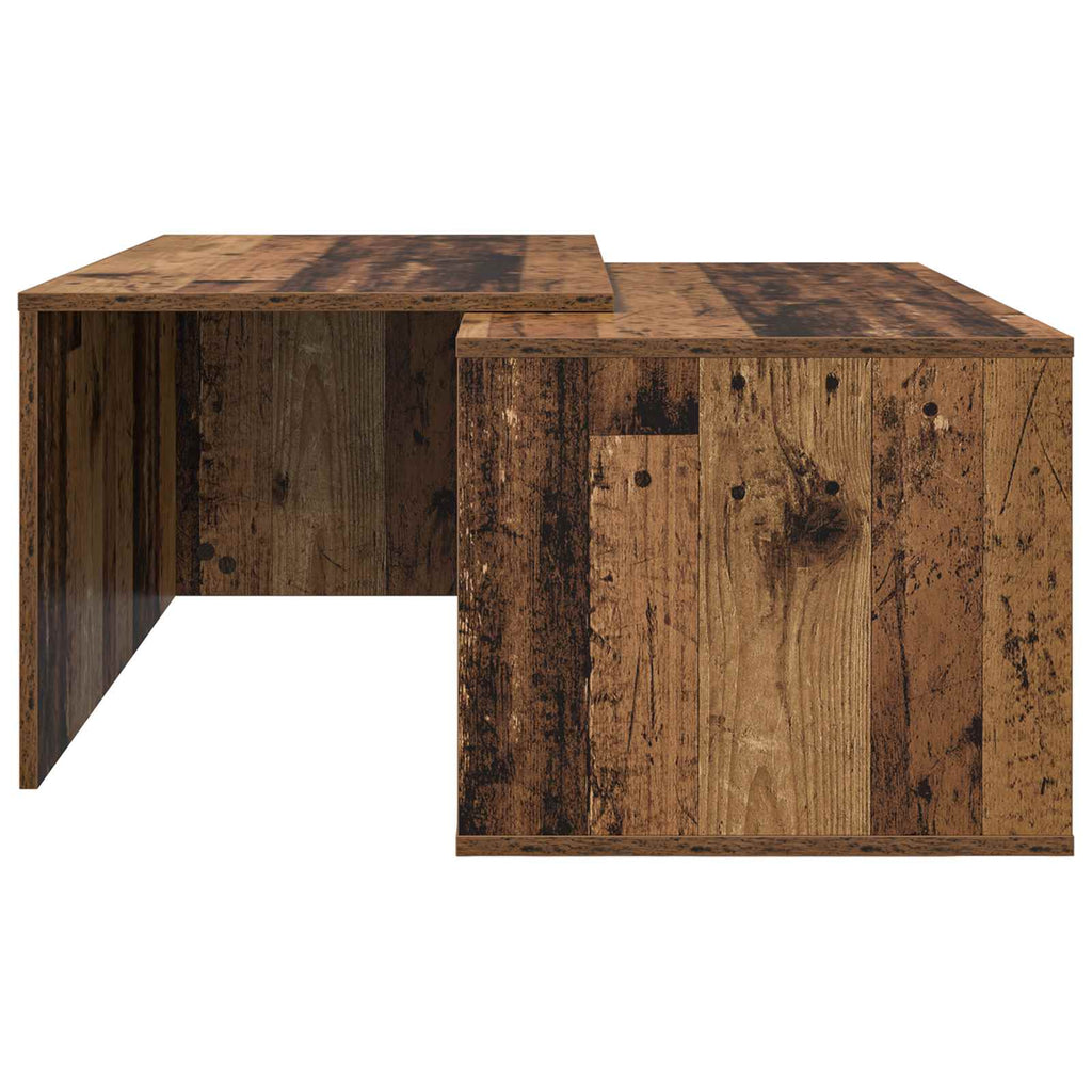 Set di Tavolini da Caffè 2 pcs Legno vecchio Legno multistrato