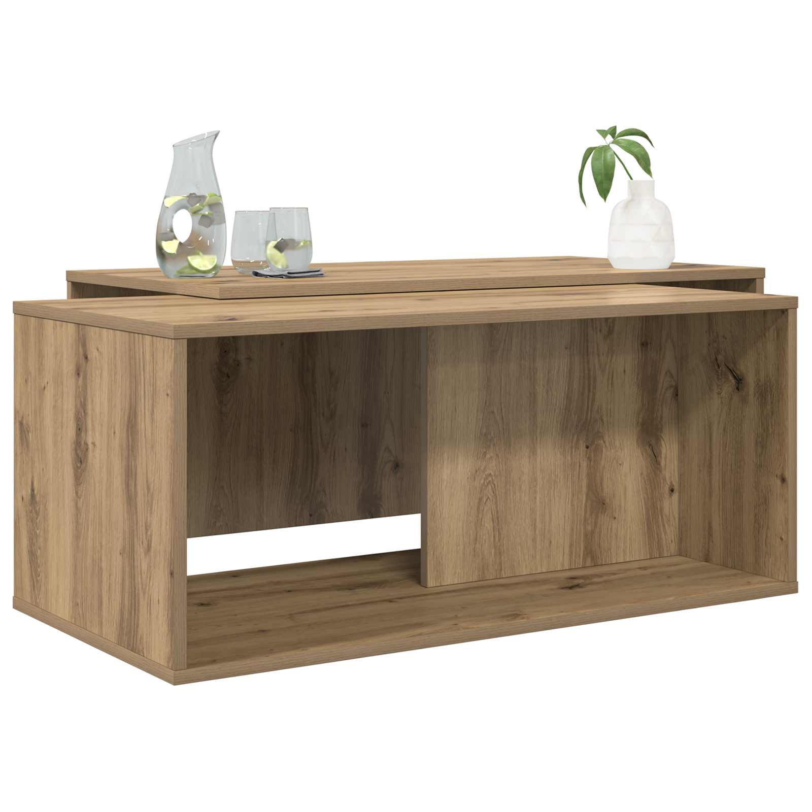 Set di Tavolini da Caffè 2 pcs Rovere artigianale