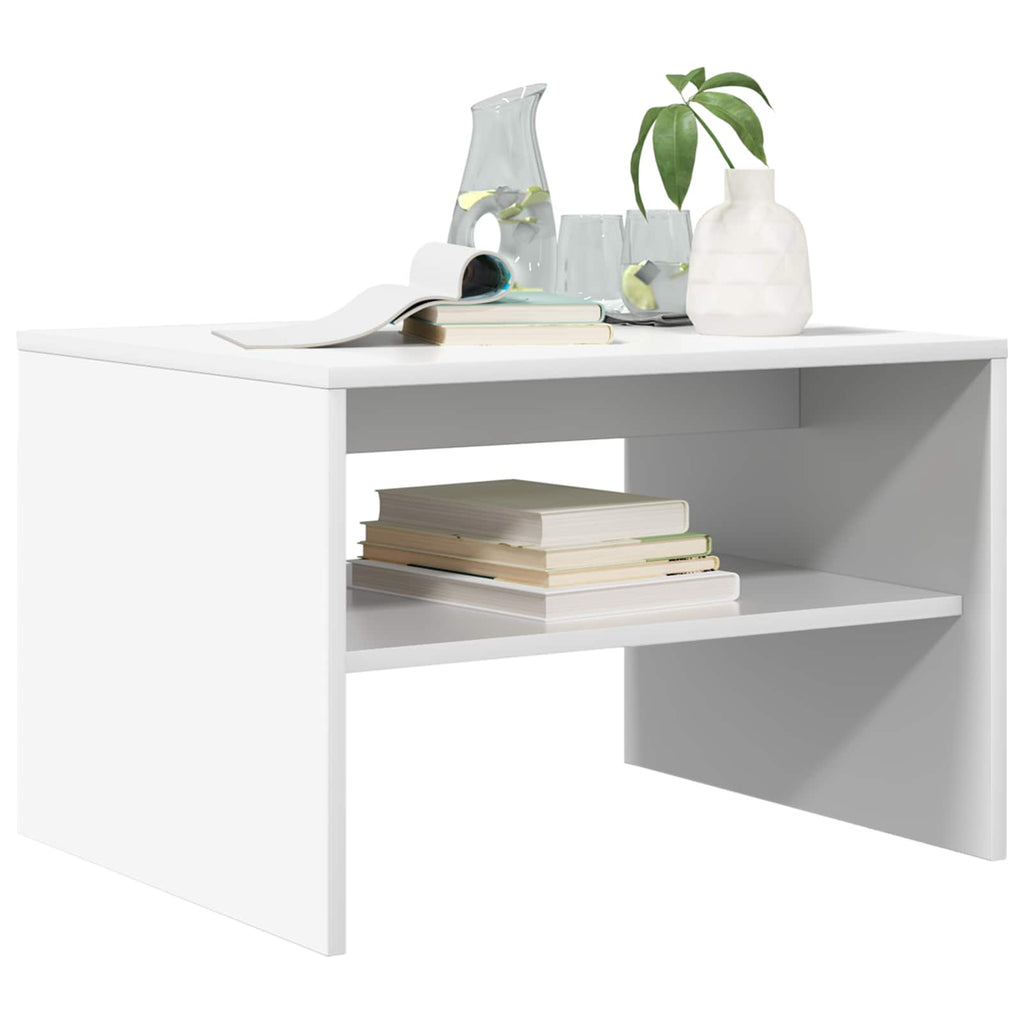 Tavolino da salotto Bianco 60 x 50 x 40 cm Legno multistrato