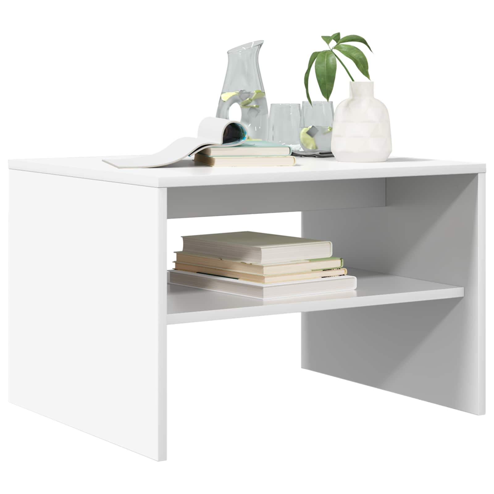Tavolino da salotto Bianco 60 x 50 x 40 cm Legno multistrato