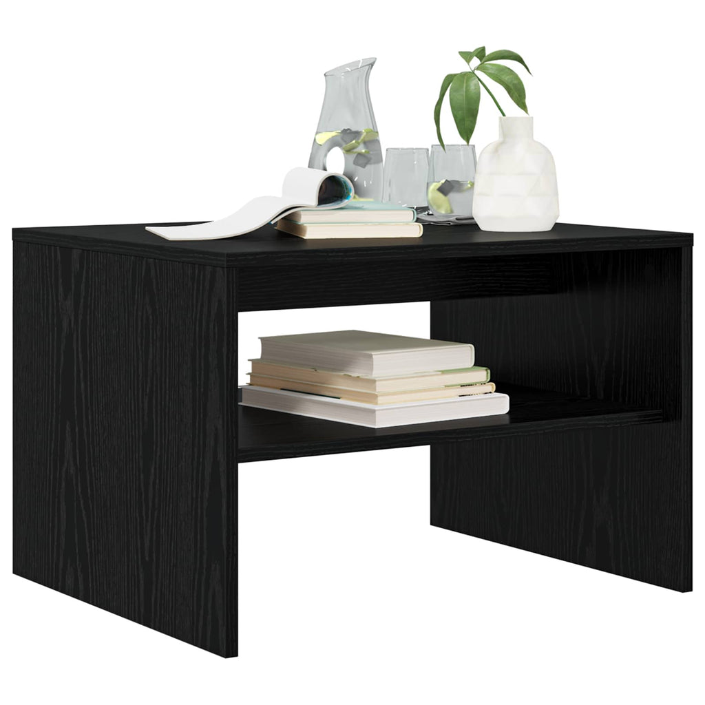 Tavolino da salotto Rovere Nero 60 x 50 x 40 cm