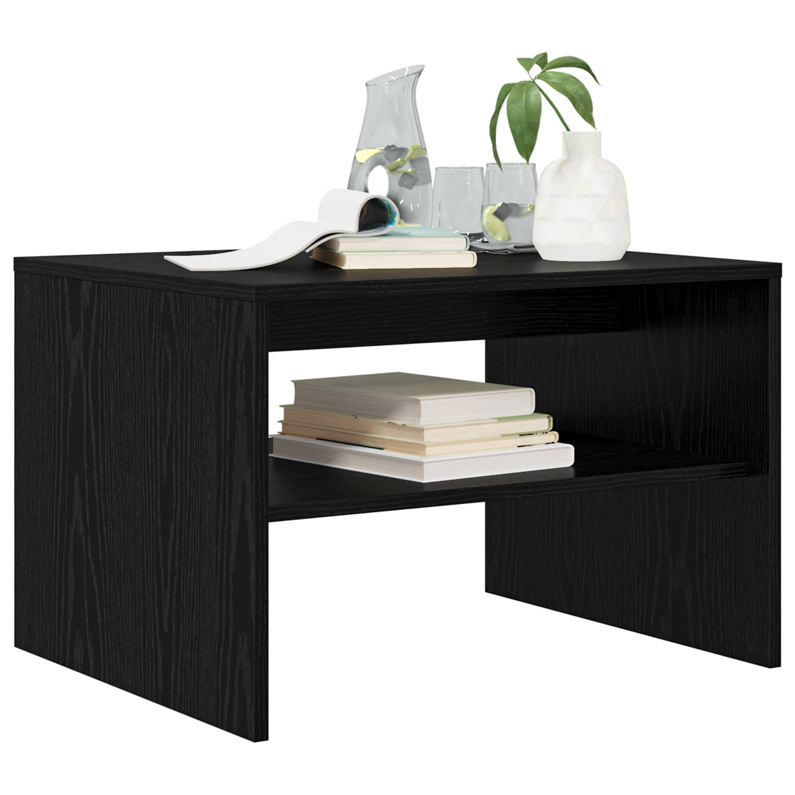 Tavolino da salotto Rovere Nero 60 x 50 x 40 cm