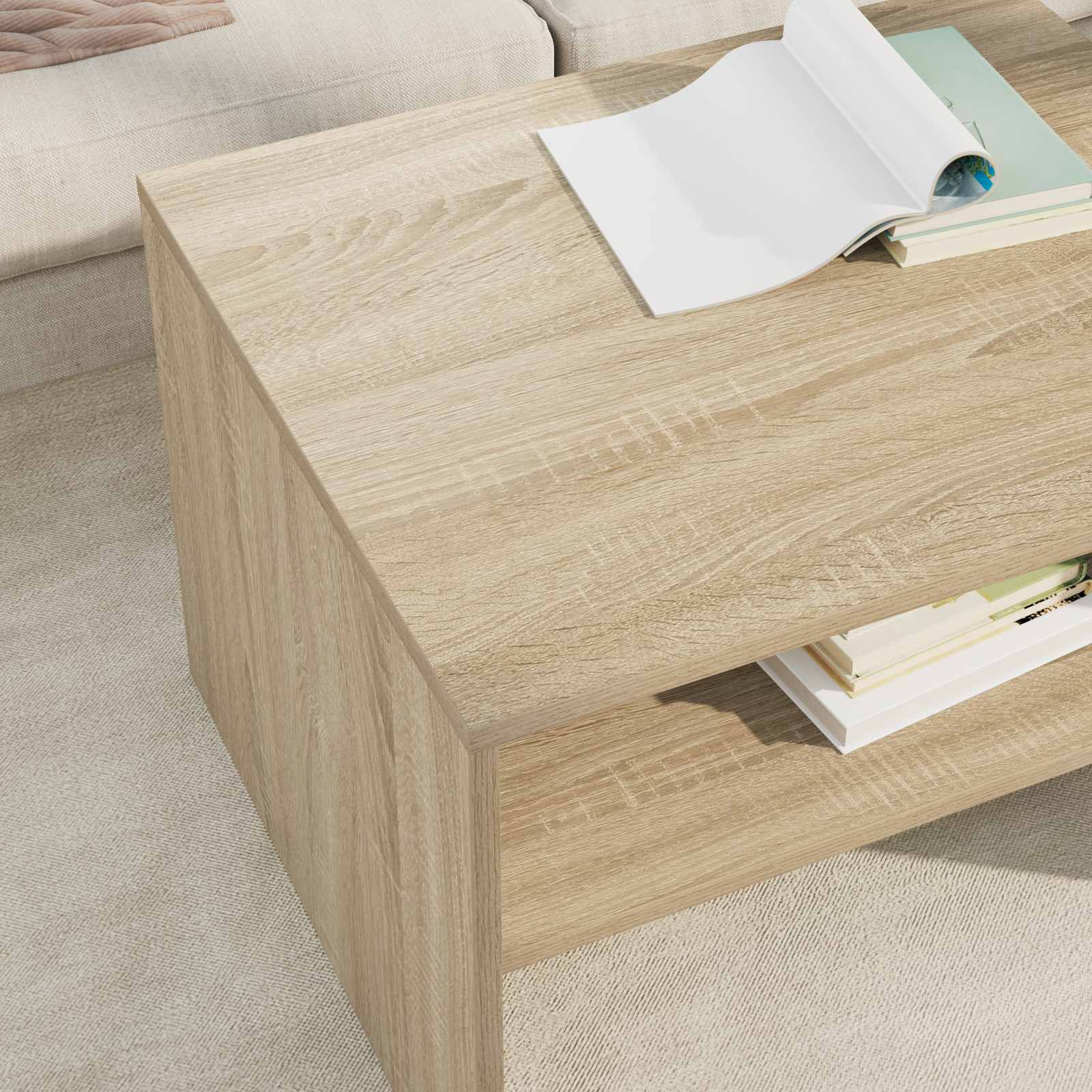Tavolino da salotto Rovere Sonoma 60 x 50 x 40 cm