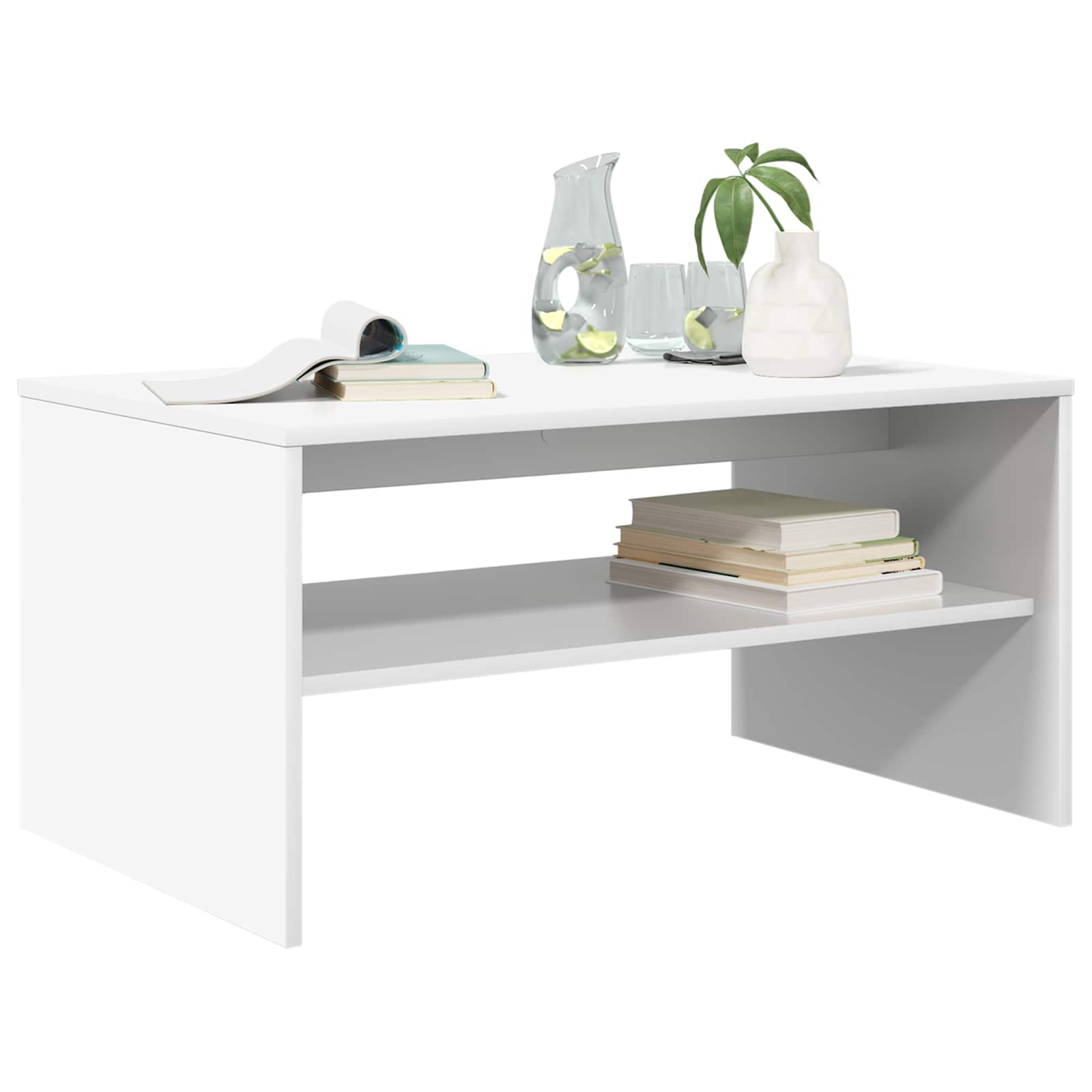 Tavolino da salotto Bianco 80 x 50 x 40 cm Legno multistrato