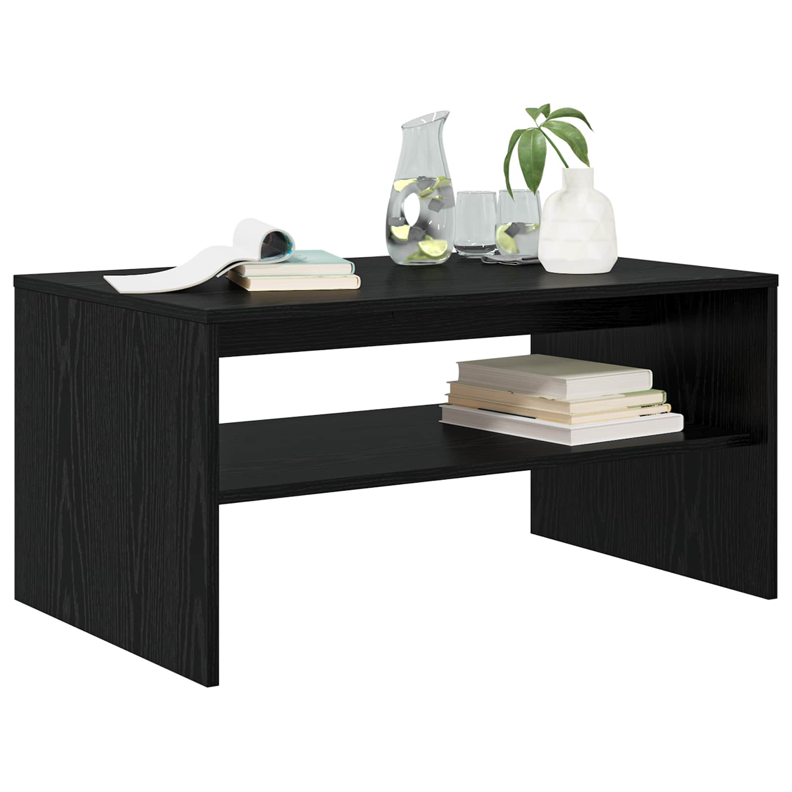 Tavolino da salotto Rovere Nero 80 x 50 x 40 cm