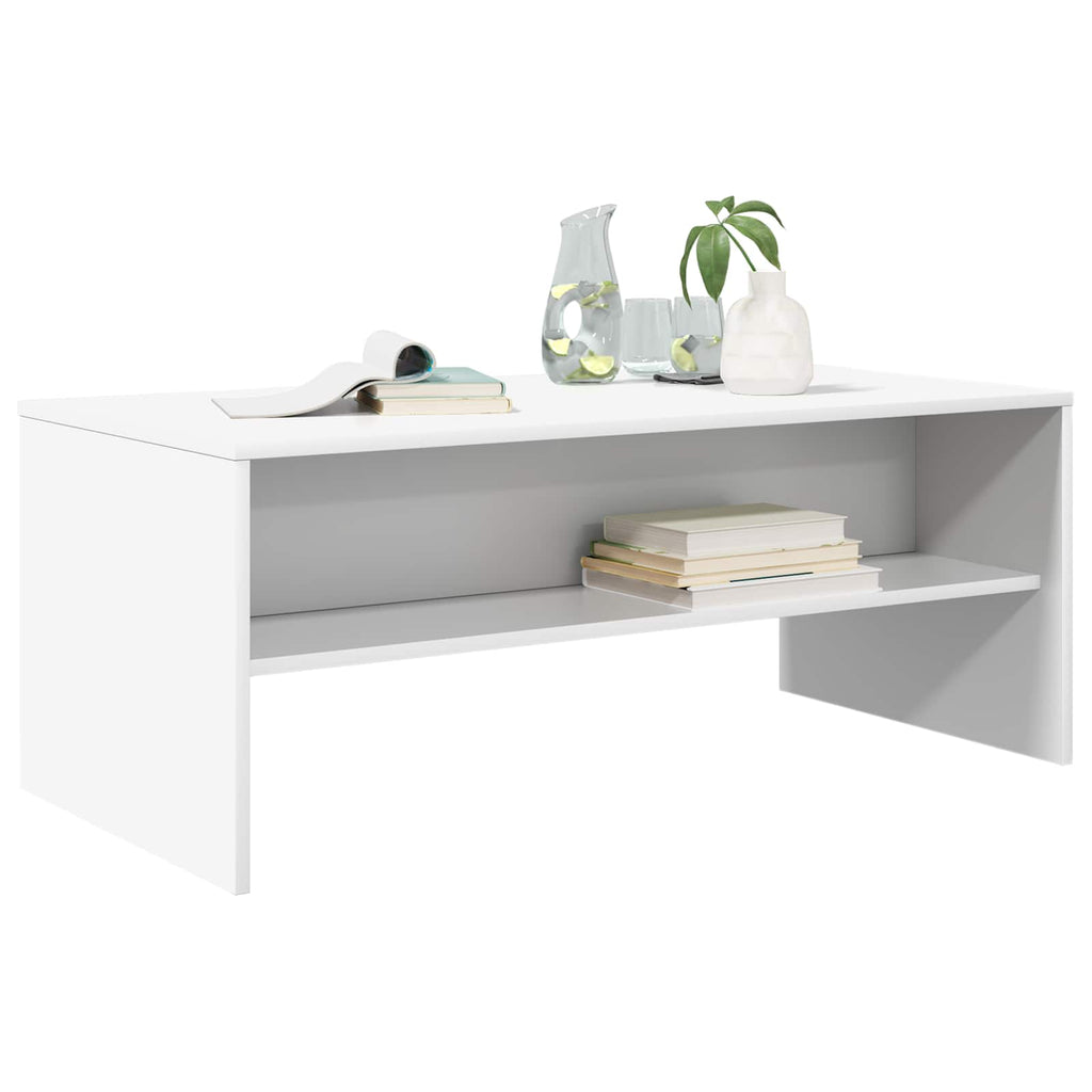 Tavolino da salotto Bianco 100 x 50 x 40 cm Legno multistrato