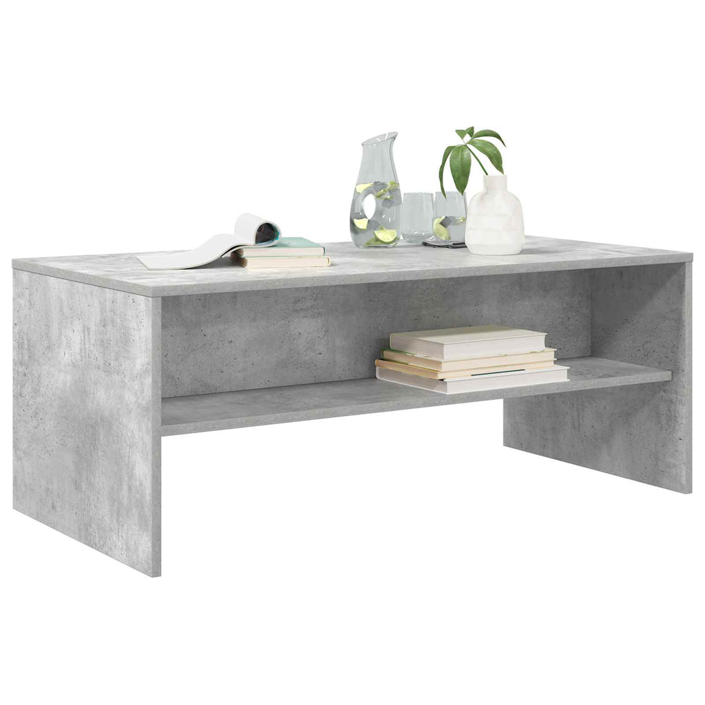 Tavolino da salotto Grigio cemento 100 x 50 x 40 cm