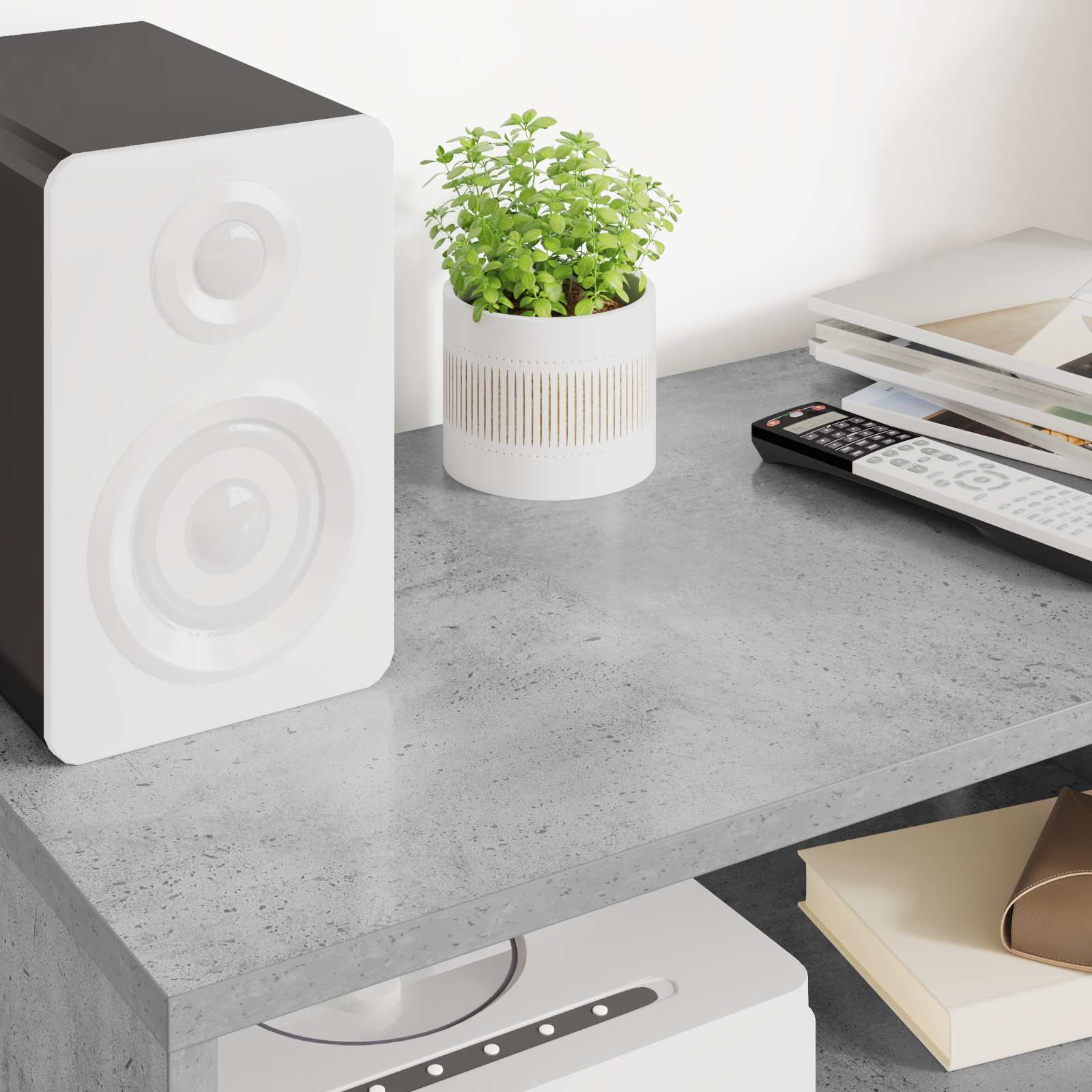 Mobile TV Grigio cemento 60 x 35 x 40 cm Legno multistrato