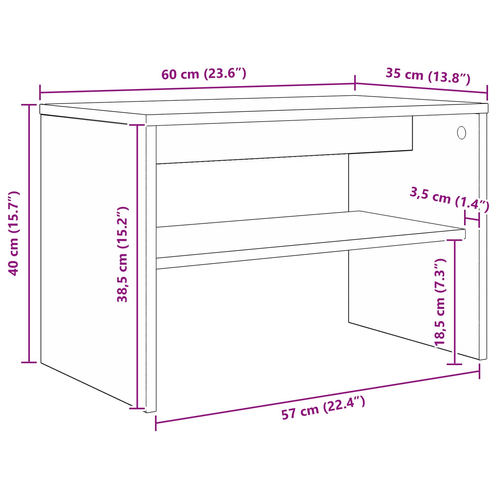 Mobile TV Legno vecchio 60 x 35 x 40 cm Legno multistrato