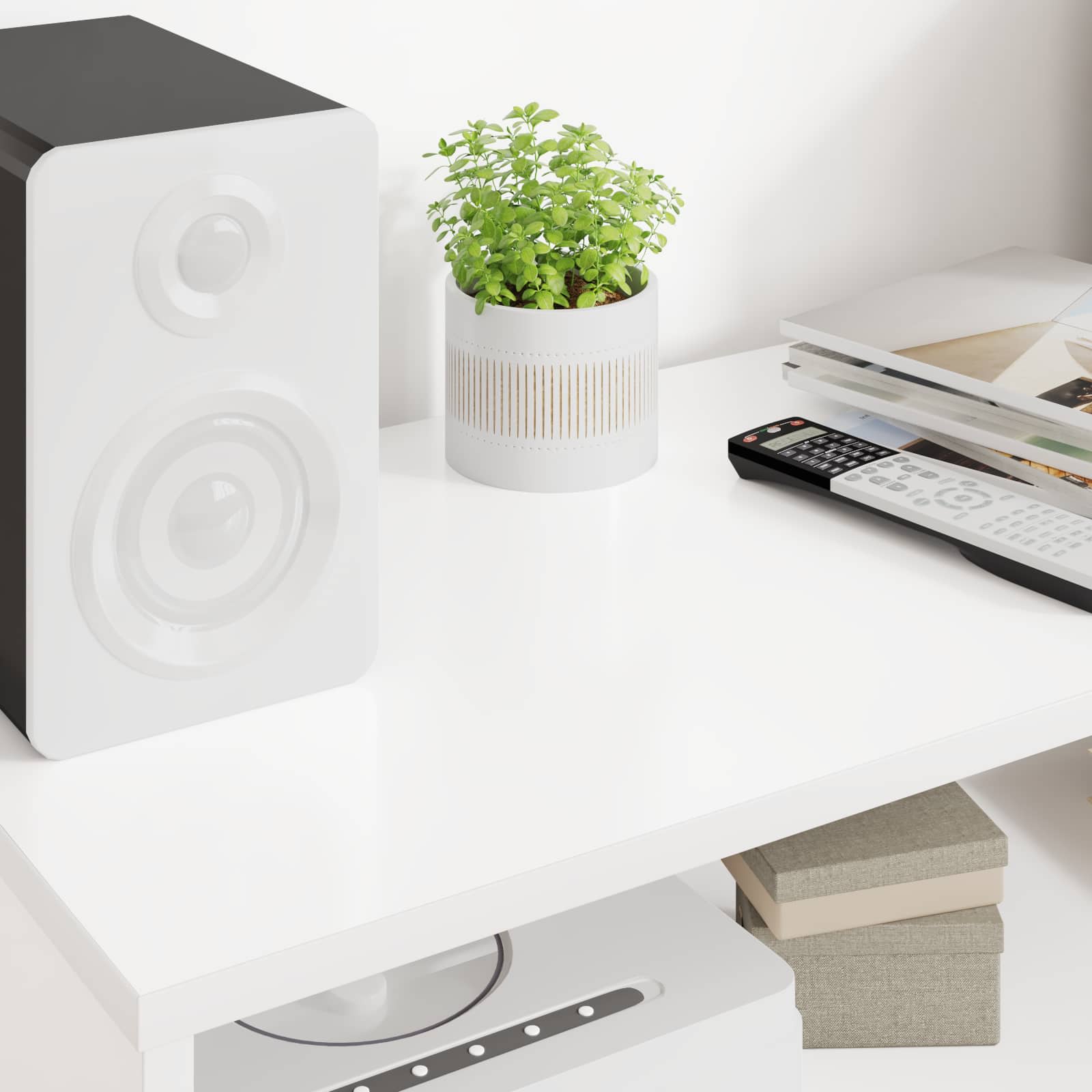 Mobile TV 80 x 35 x 40 cm Bianco Legno multistrato