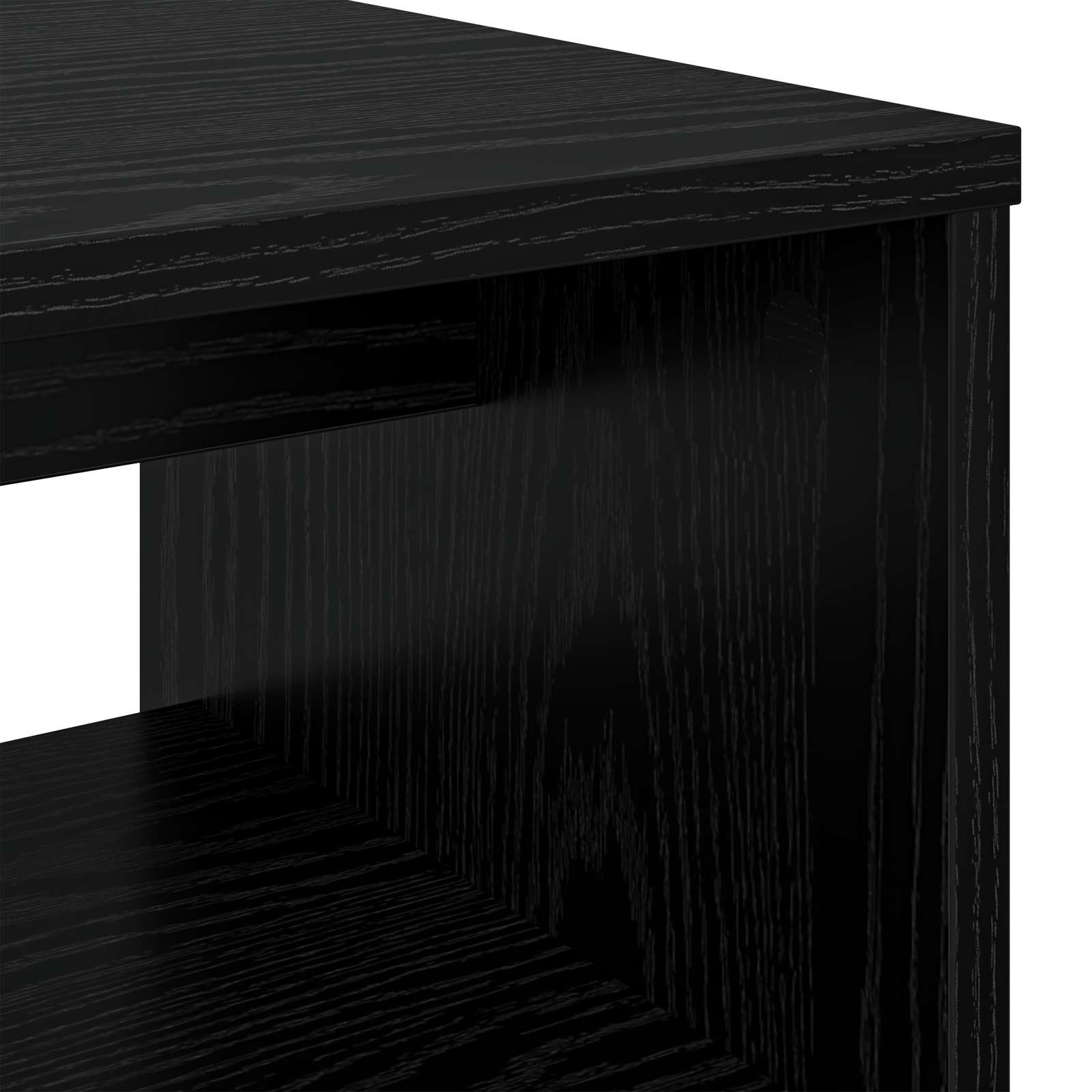 Mobile TV Rovere Nero 80 x 35 x 40 cm Legno multistrato