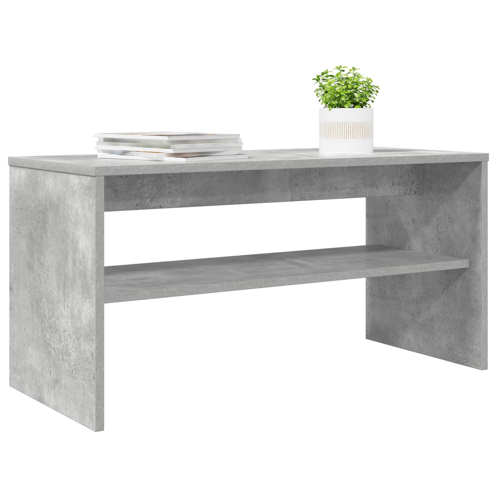 Mobile TV Grigio cemento 80 x 35 x 40 cm Legno multistrato