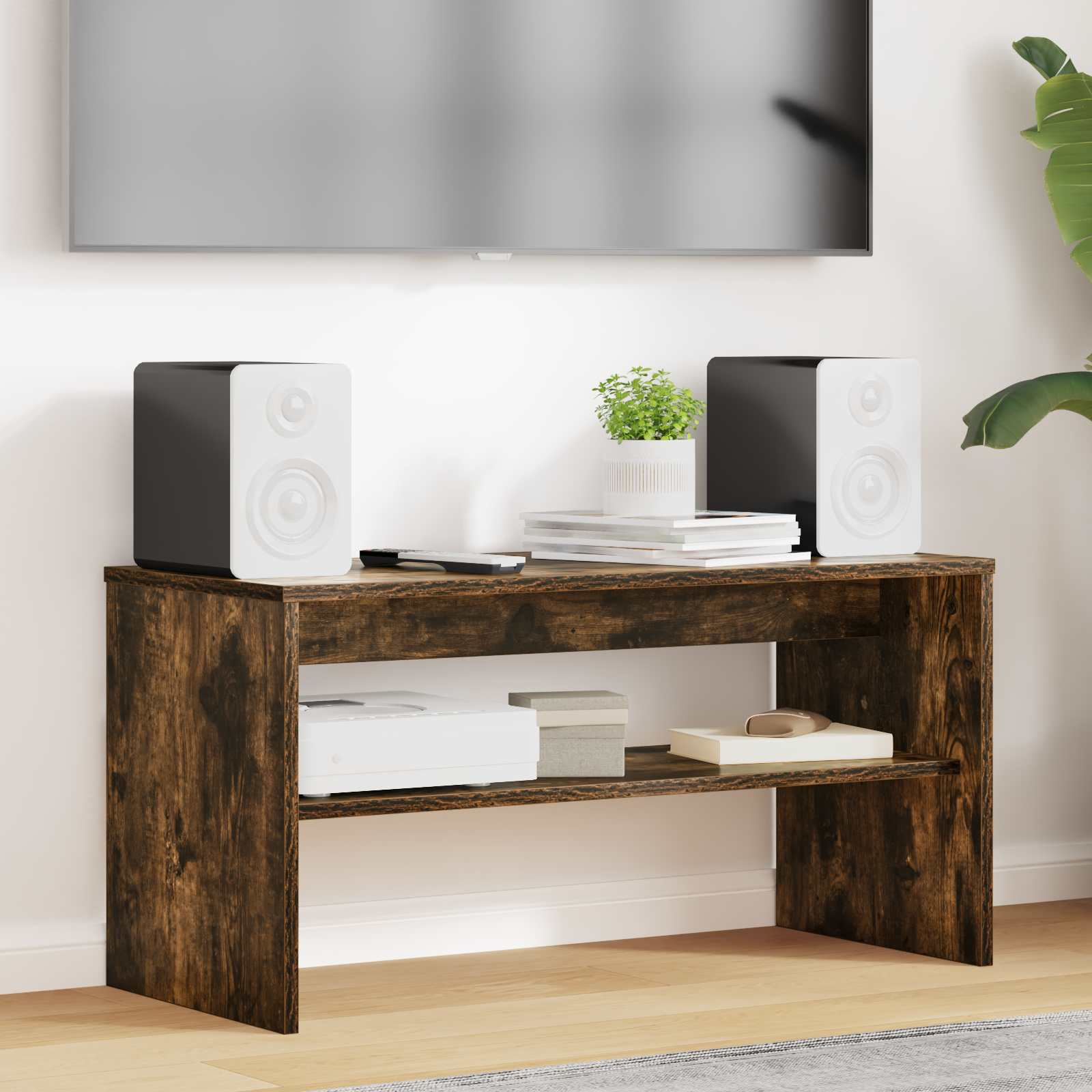 Mobile TV Rovere fumé 80 x 35 x 40 cm Legno multistrato