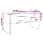 Mobile TV Rovere artigianale 80 x 35 x 40 cm Legno multistrato