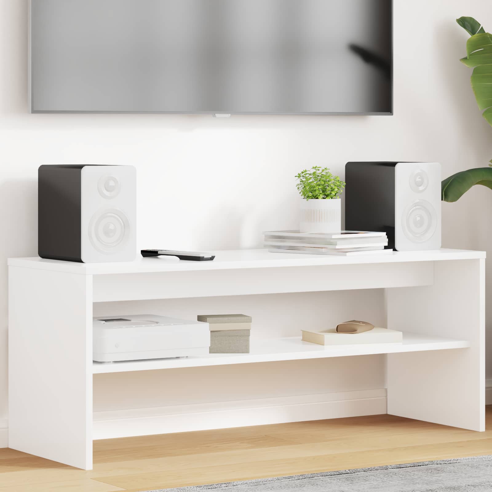 Mobile TV Bianco 100 x 35 x 40 cm Legno multistrato