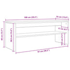 Mobile TV Rovere artigianale 100 x 35 x 40 cm Legno multistrato