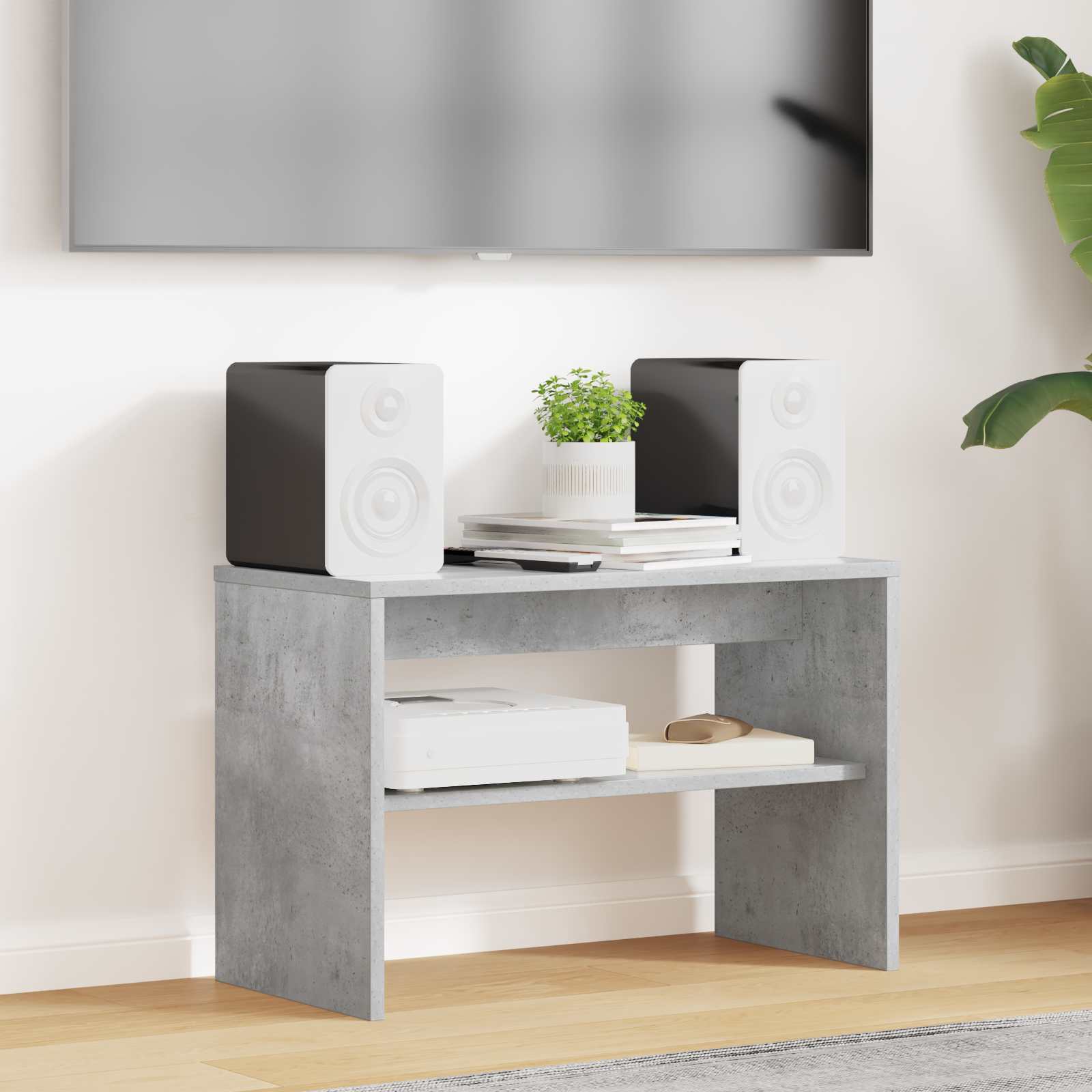 Mobile TV Grigio cemento 60 x 30 x 40 cm Legno multistrato