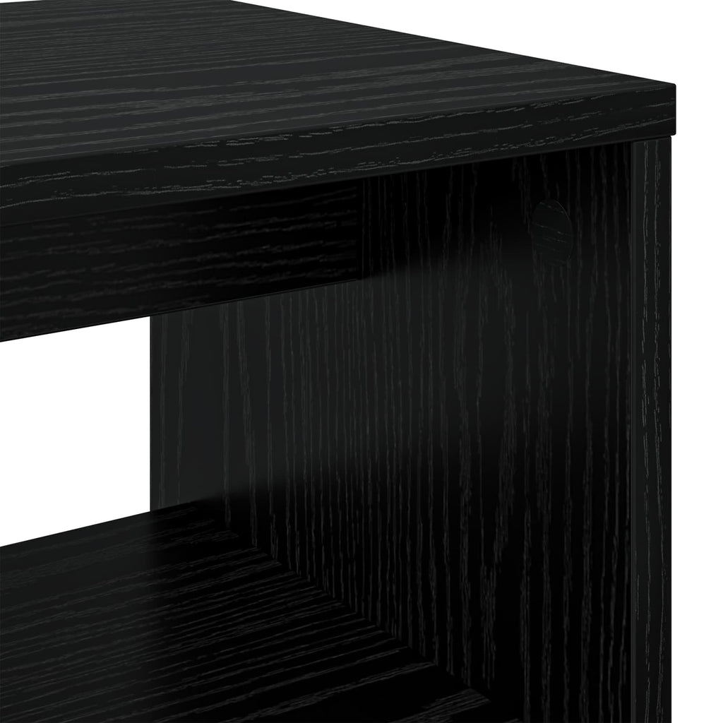 Mobile TV Rovere Nero 80 x 30 x 40 cm Legno multistrato