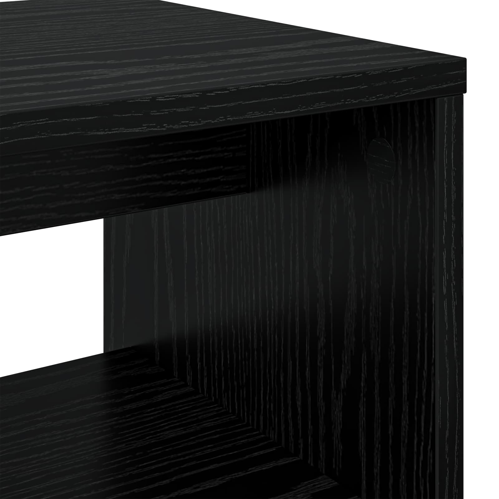 Mobile TV Rovere Nero 80 x 30 x 40 cm Legno multistrato
