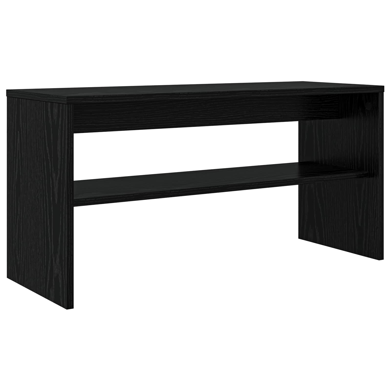 Mobile TV Rovere Nero 80 x 30 x 40 cm Legno multistrato