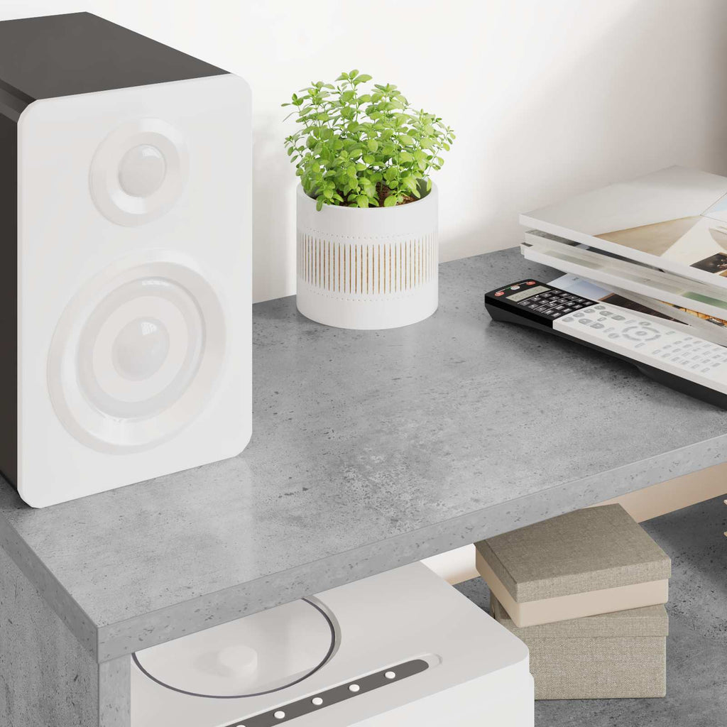 Mobile TV Grigio cemento 80 x 30 x 40 cm Legno multistrato