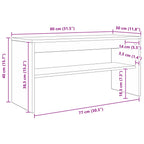 Mobile TV Rovere artigianale 80 x 30 x 40 cm Legno multistrato