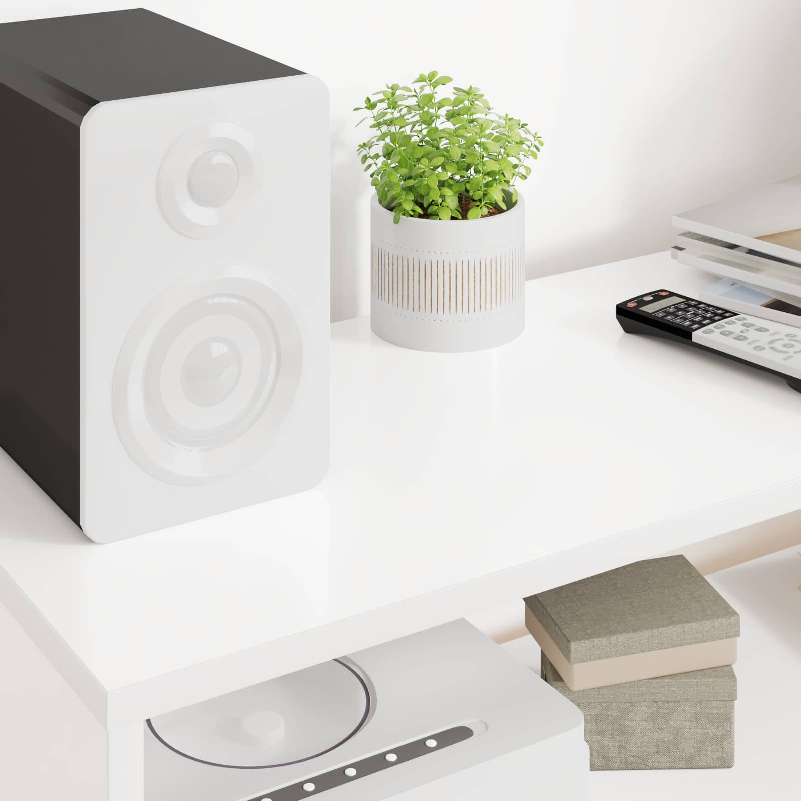 Mobile TV Bianco 100 x 30 x 40 cm Legno multistrato