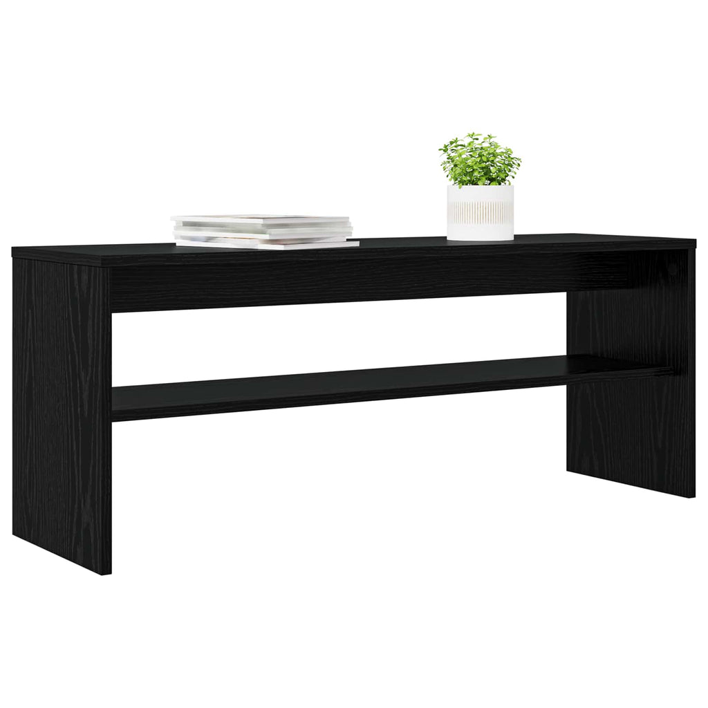 Mobile TV Rovere Nero 100 x 30 x 40 cm Legno multistrato