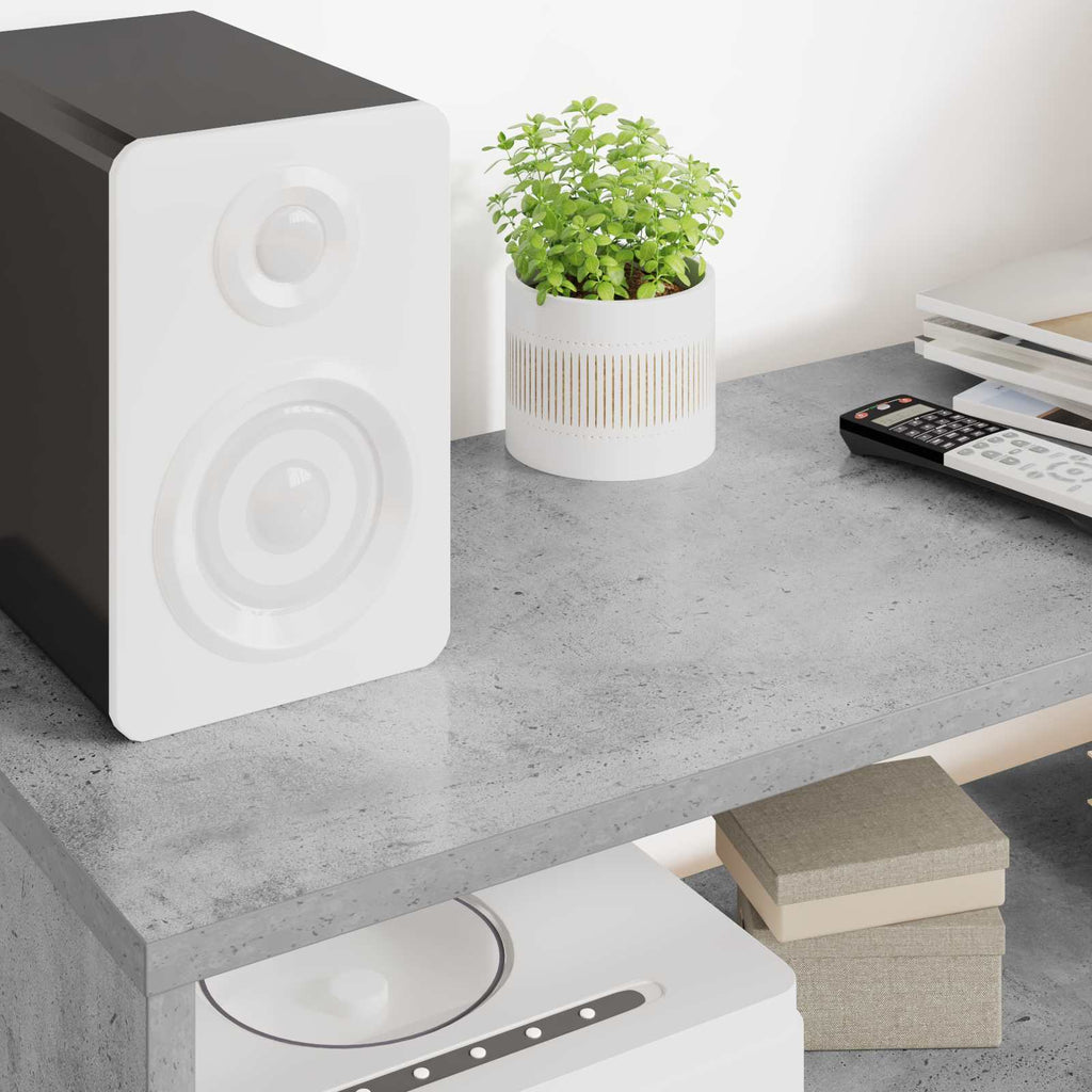 Mobile TV Grigio cemento 100 x 30 x 40 cm Legno multistrato