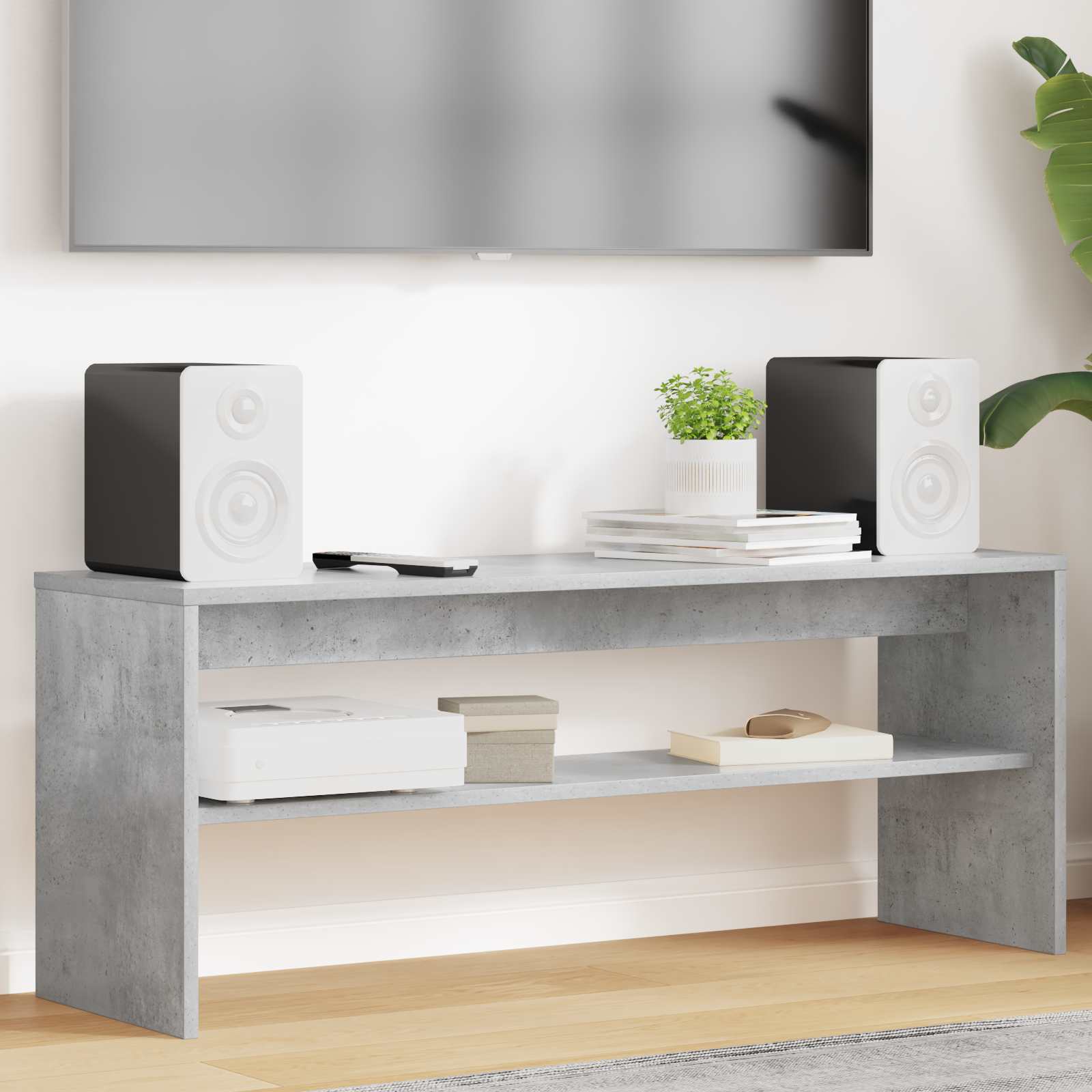 Mobile TV Grigio cemento 100 x 30 x 40 cm Legno multistrato