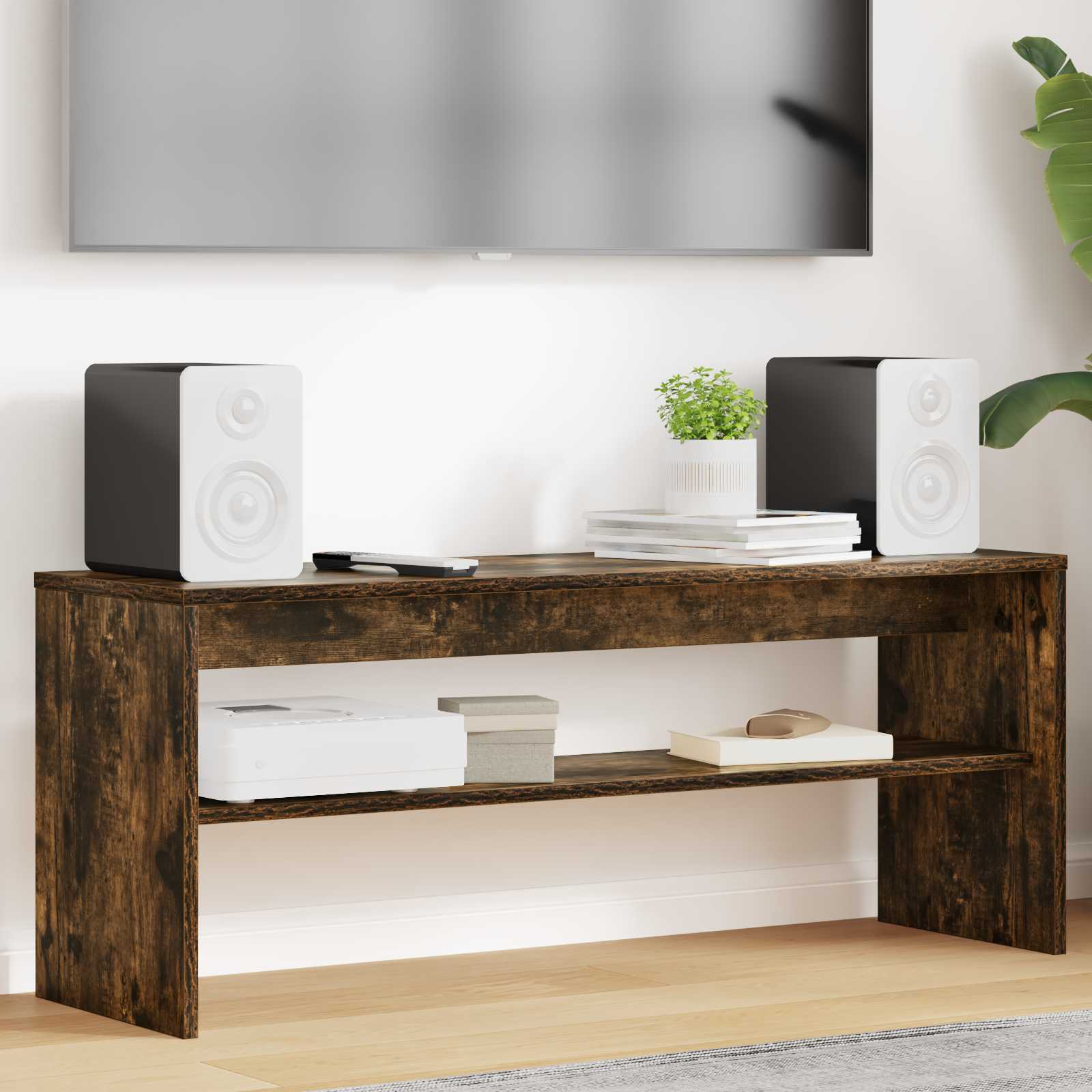 Mobile TV Rovere fumé 100 x 30 x 40 cm Legno multistrato