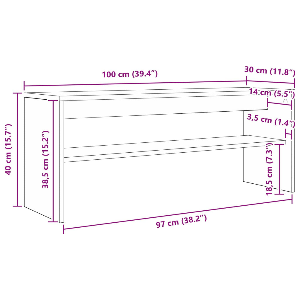Mobile TV Legno vecchio 100 x 30 x 40 cm Legno multistrato