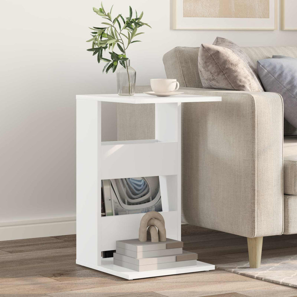 Tavolo laterale Bianco 40 x 35 x 60,5 cm Legno multistrato