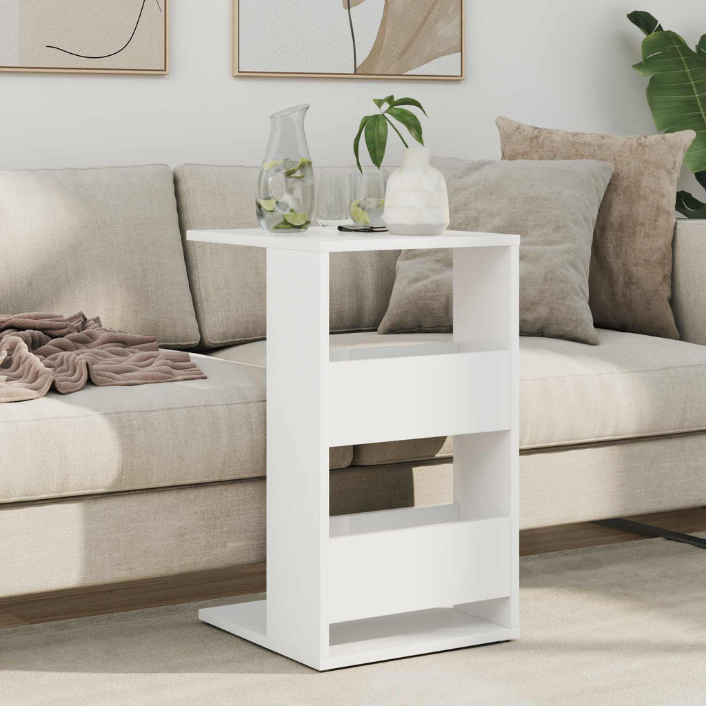 Tavolo laterale Bianco 40 x 35 x 60,5 cm Legno multistrato